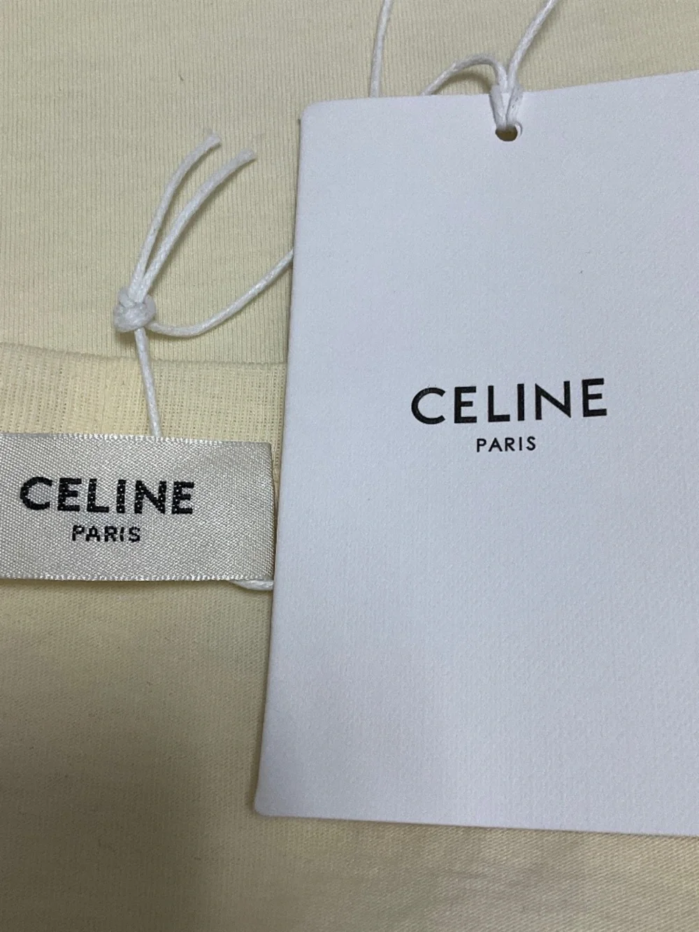 CELINE OFF-WHITE LOGO ANCHOR GRAPHIC PRINT COTTON TEE SHIRT - Picture 4 of 5